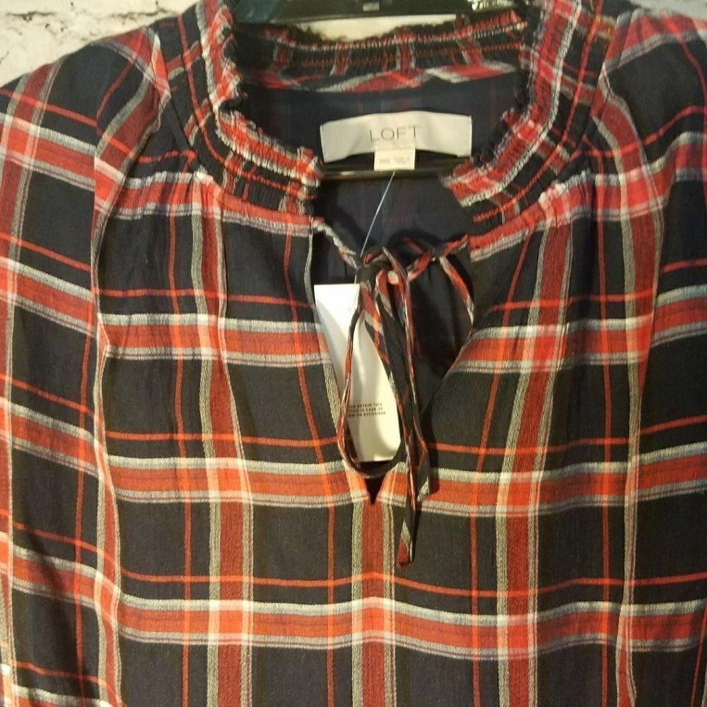 Loft Maternity Women's Shirt Dress Plaid - Picture 5 of 7